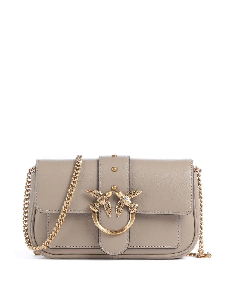 Pinko Love One Pocket Portafoglio grigio talpa/antique gold