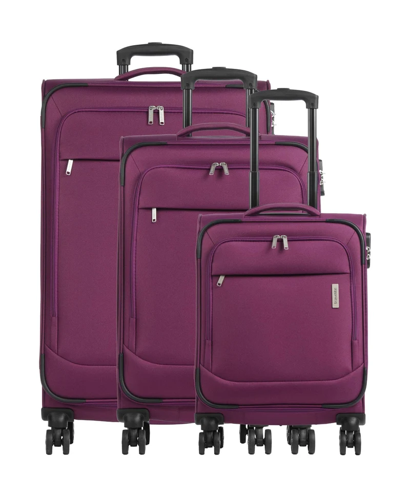 Travelite Priego Set valigie trolley (4 ruote) berry