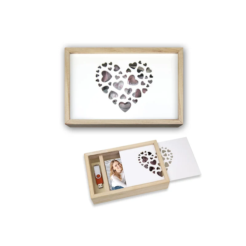 Scatola in legno Love box USB (13x18) - Art. CZ1257