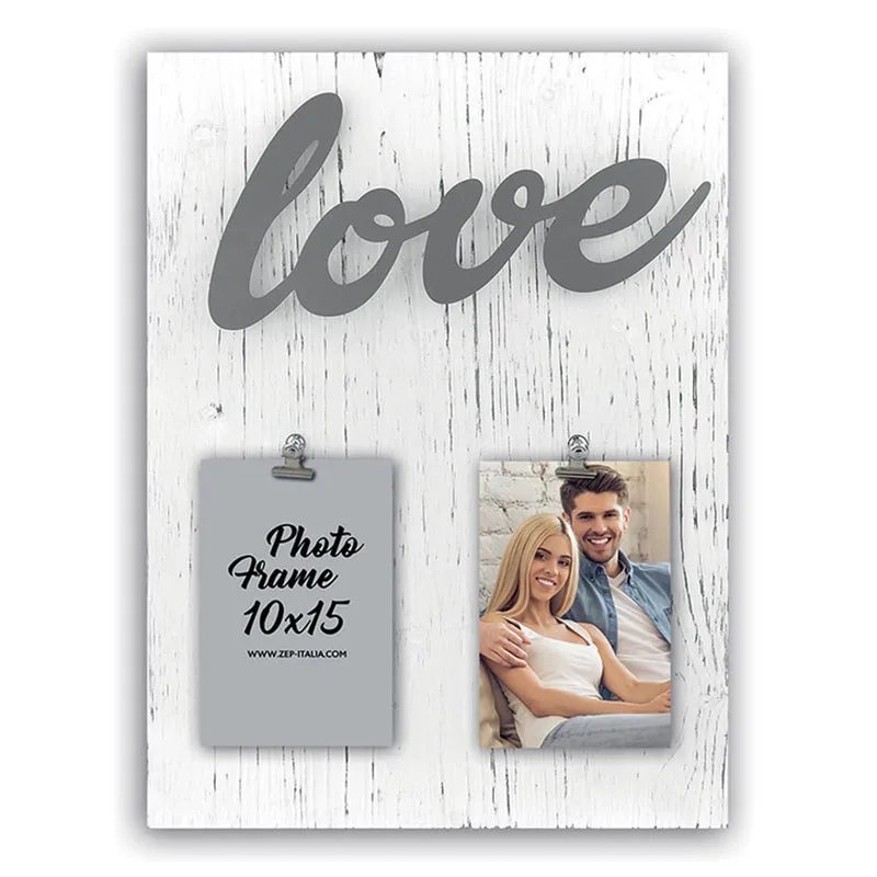 Cornice multipla in legno con clip portafoto "Selena" (10x15) - Art. LC30S