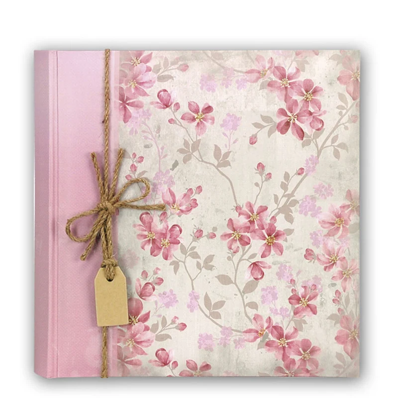 Album in carta con veline "Garden Pink" 50 fogli (32x32) - Art. GD323250P