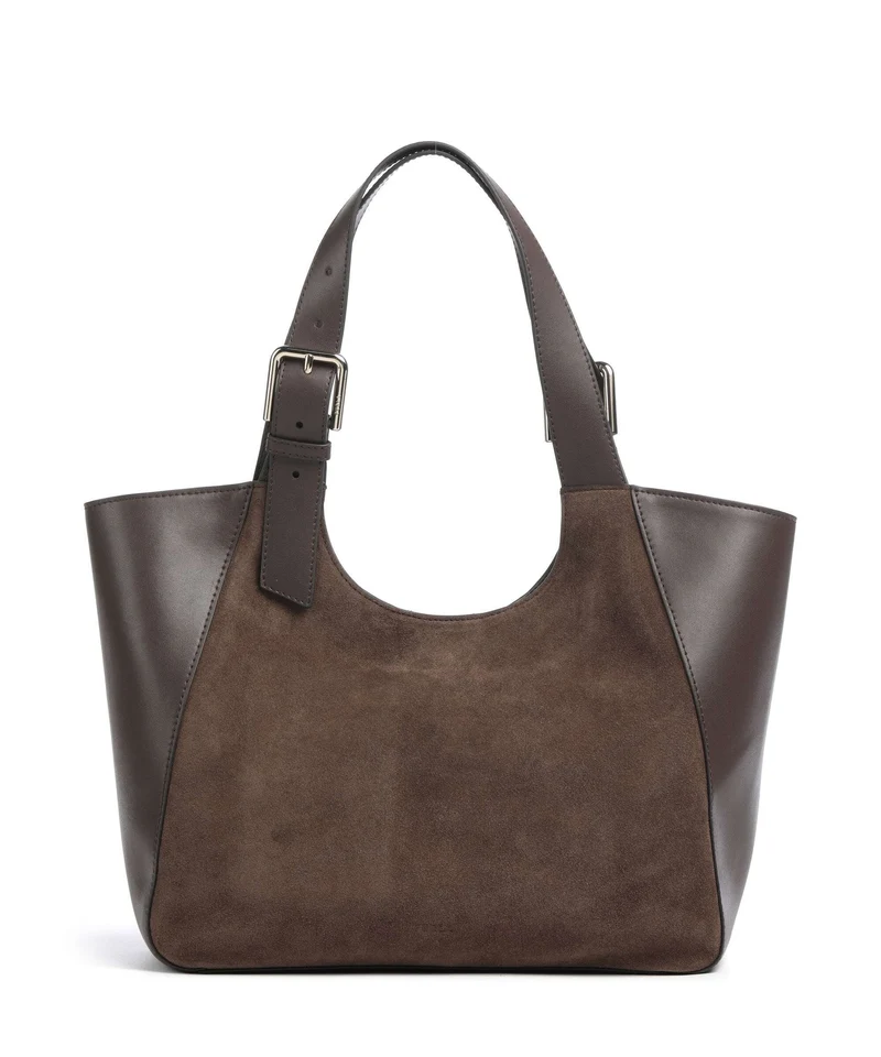 Furla Dora M Borsa shopper toni cioccolato