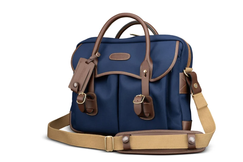 Billingham Borsa Thomas Brief case FibreNyte Navy/Bordi Cuoio cioccolato