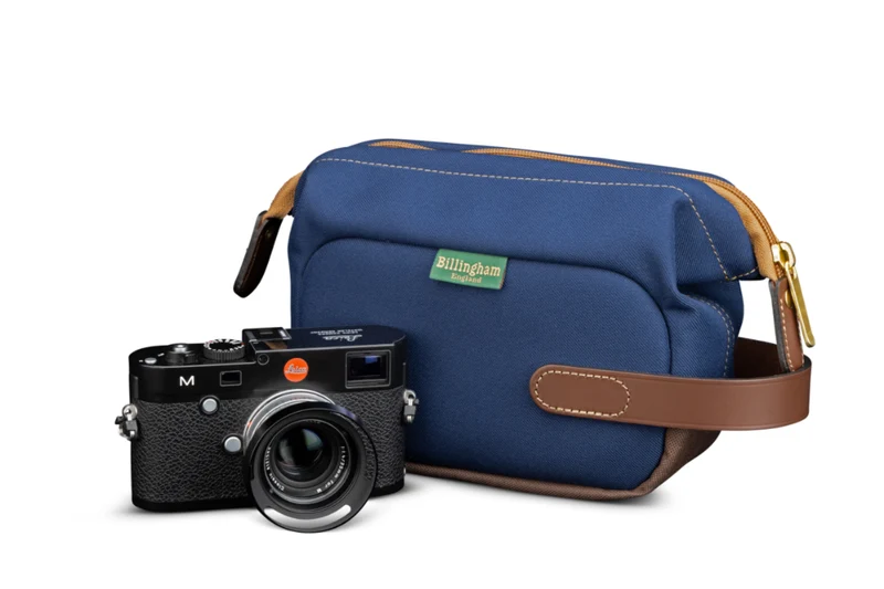 Billingham Borsa Capsule 1 FibreNyte Navy/Bordi Cuoio cioccolato