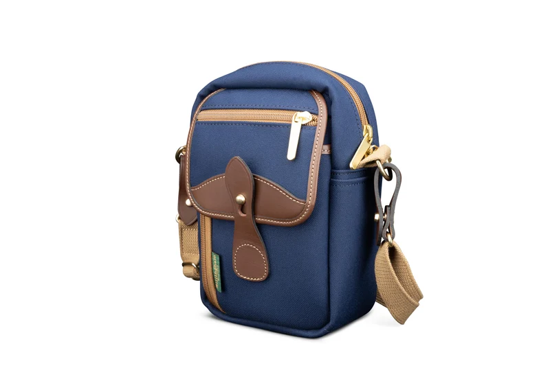 Billingham Borsello Airline Stowaway FibreNyte Navy/Bordi Cuoio cioccolato