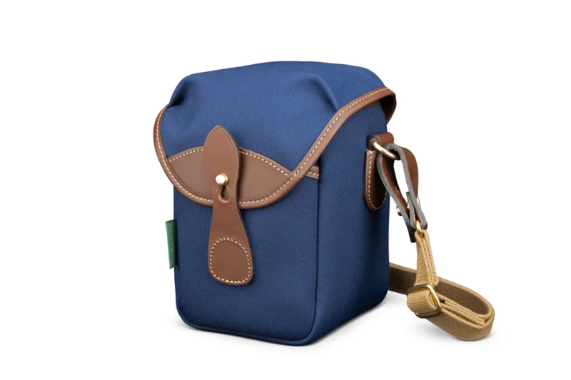 Billingham Borsa 72 FibreNyte Navy/Bordi Cuoio cioccolato