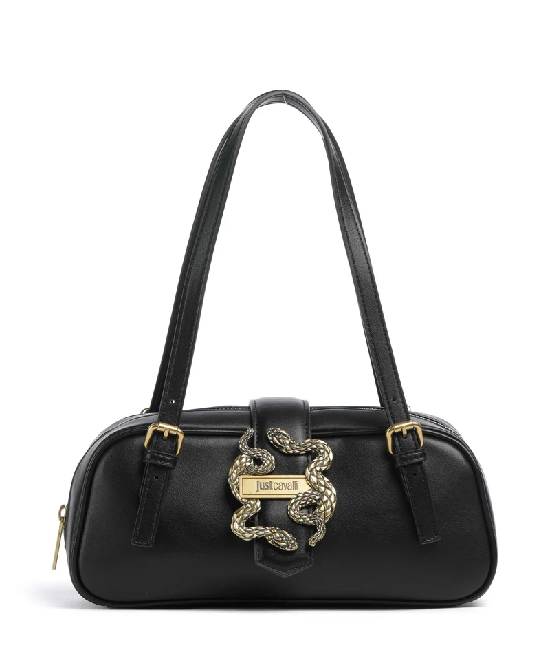 Just Cavalli Iconic Snakes Borsa a spalla black