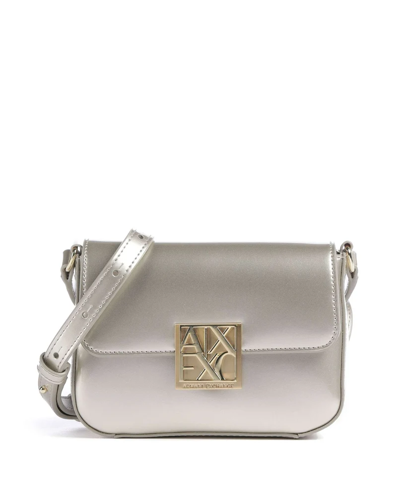 Armani Exchange Amy S Borsa a tracolla light gold