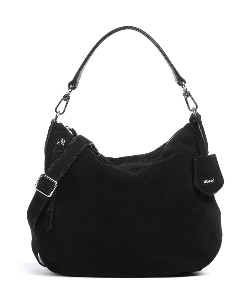 Abro Suede Juna Small Borsa hobo black/nickel