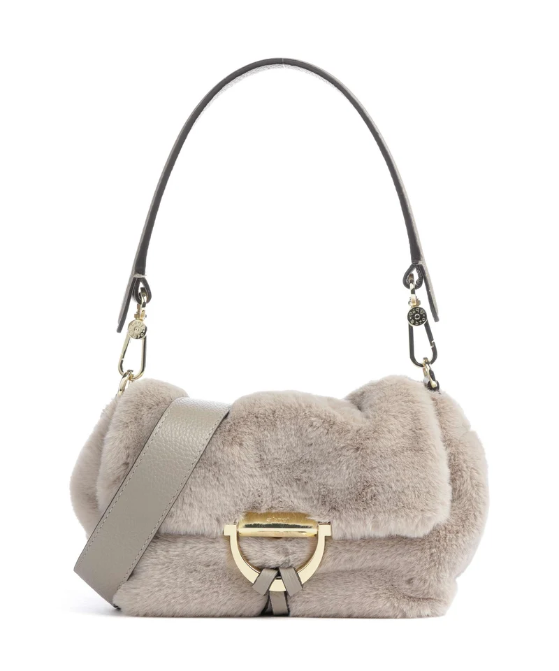 Abro Eco Fur Temi Small Borsa a spalla siena