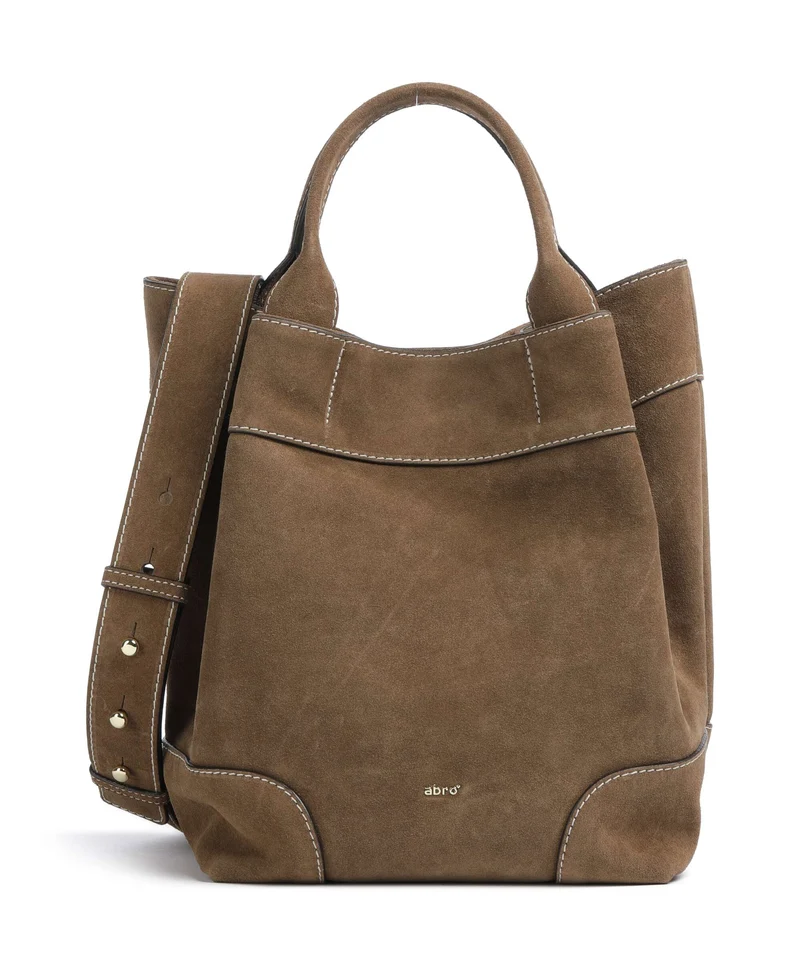 Abro Suede Essential Medium Borsa a mano khaki