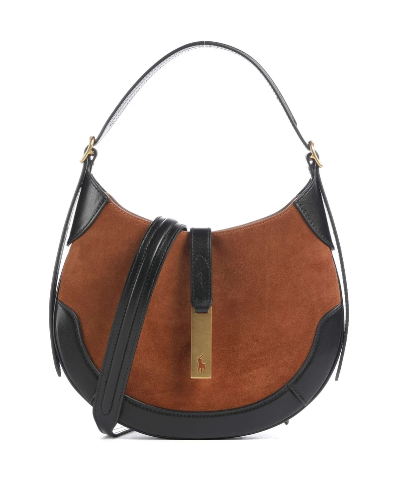Polo Ralph Lauren ID Collection Small Borsa hobo toffee/black