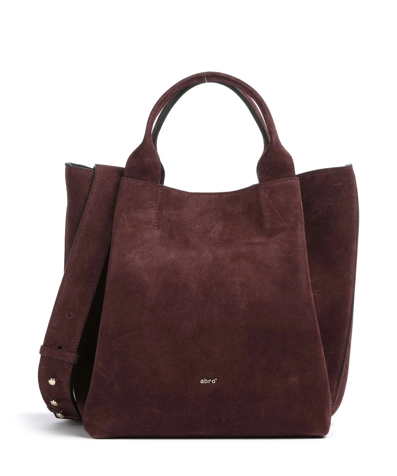 Abro Suede Essential Medium Borsa a mano burgundy