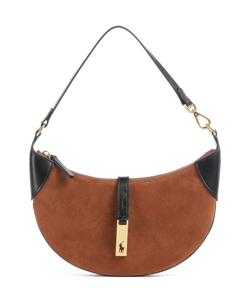 Polo Ralph Lauren ID Collection Small Borsa a spalla toffee/black