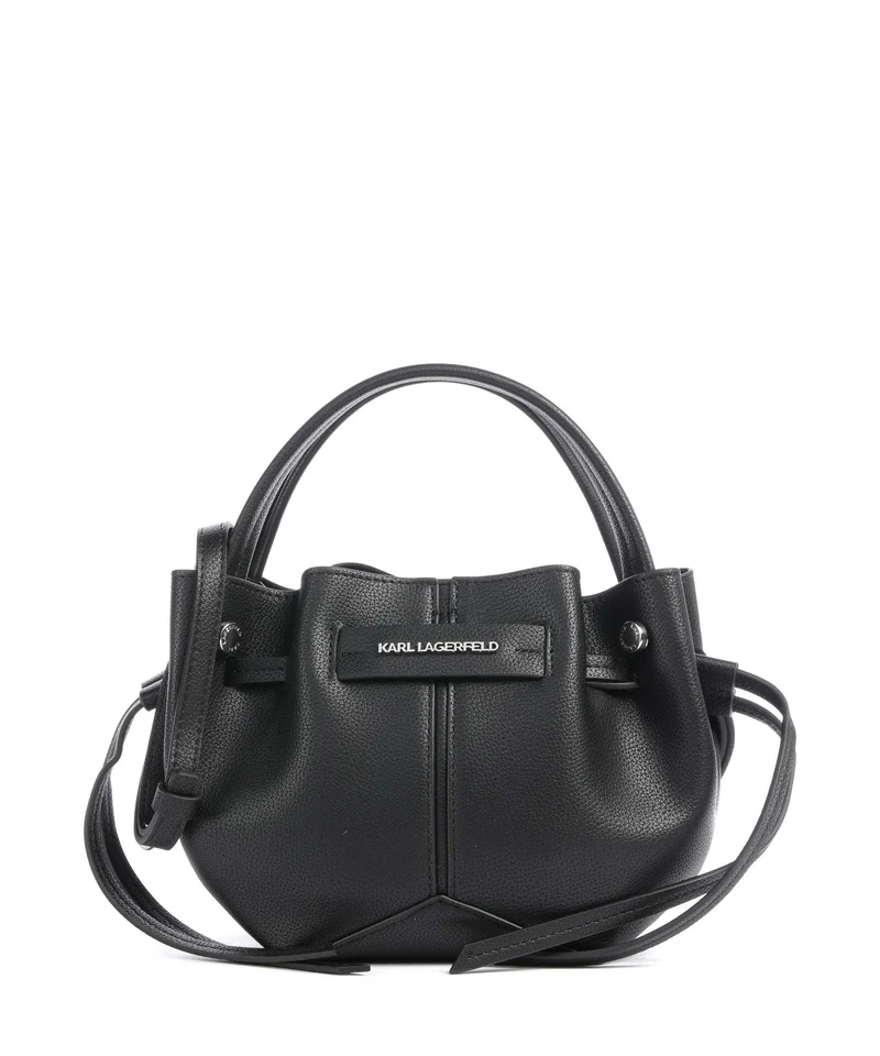 Karl Lagerfeld K/Pierced Mini Borsa a mano black nickel
