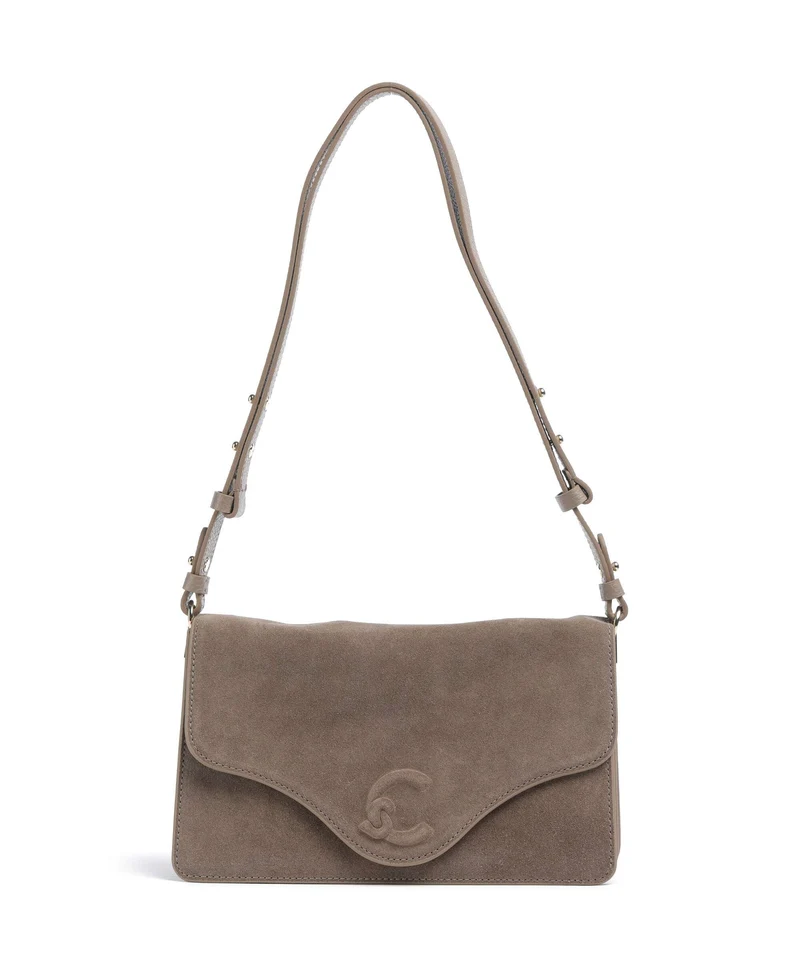 Coccinelle C-Me Softy Suede Borsa a spalla warm taupe