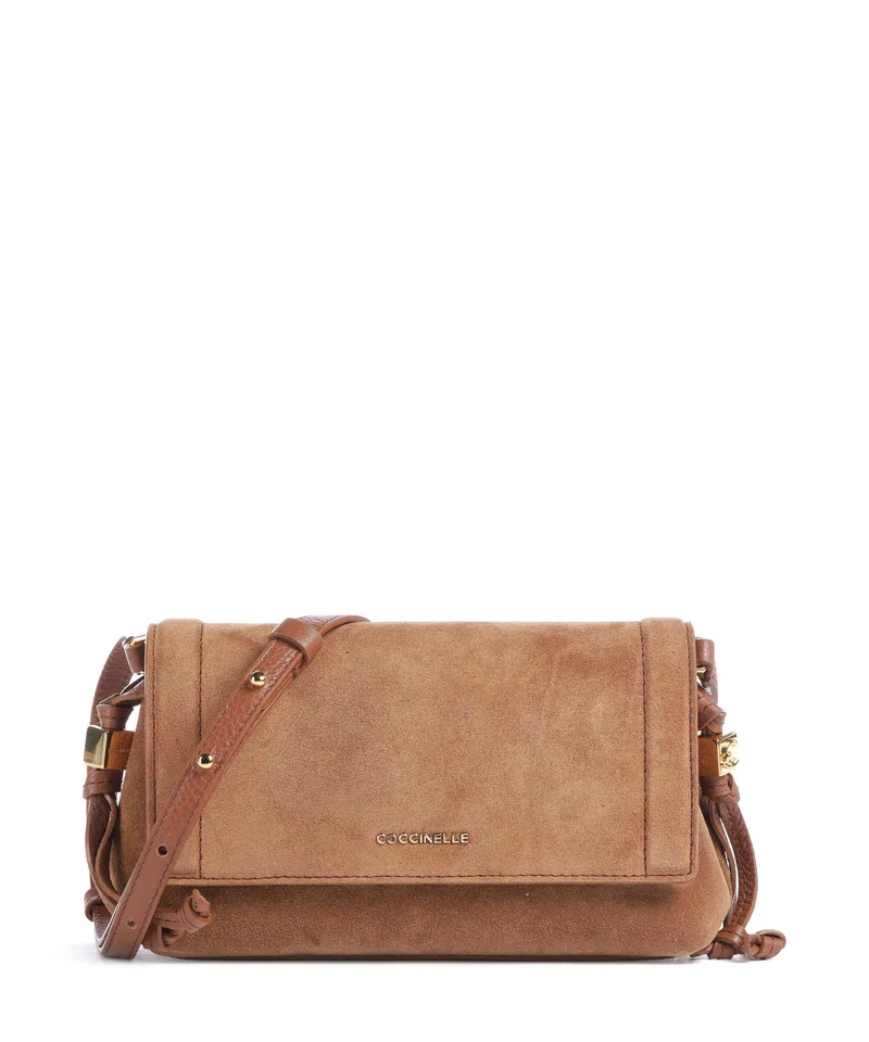 Coccinelle Thess Suede Borsa a tracolla cognac