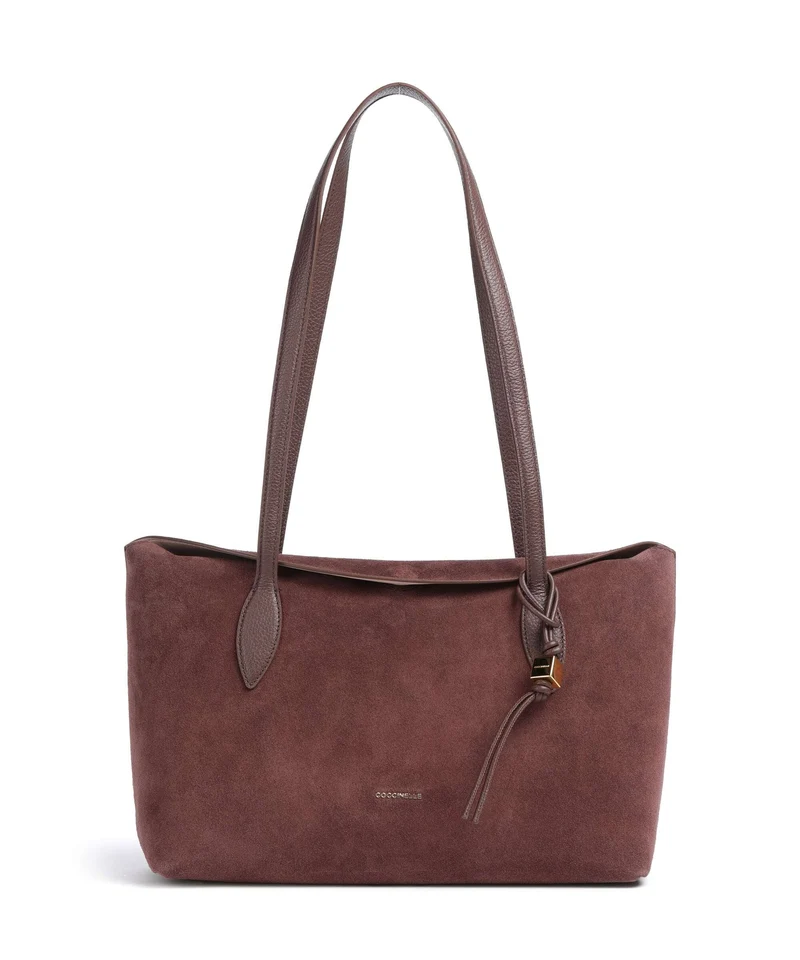 Coccinelle Thess Suede Borsa shopper berry