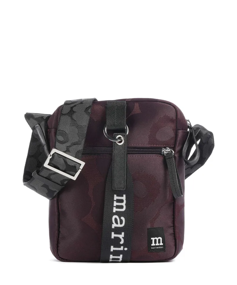Marimekko Wear All Day Unikko Borsa a tracolla wine red/dark wine