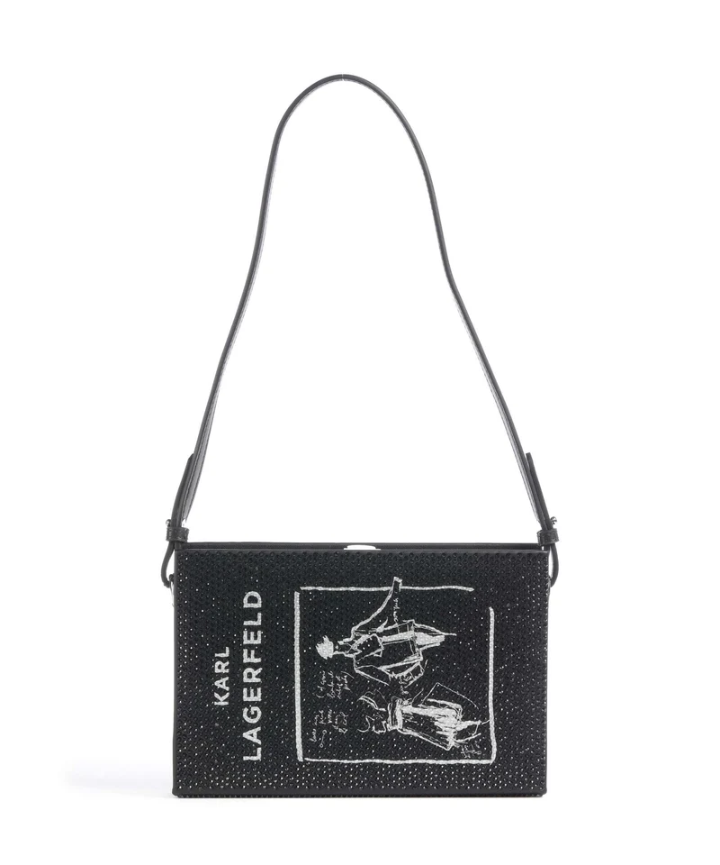 Karl Lagerfeld K/Soiree Book Borsa a spalla black embellishment