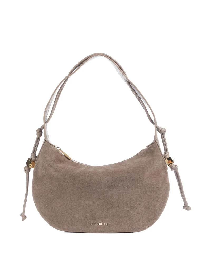 Coccinelle Thess Suede Borsa hobo warm taupe