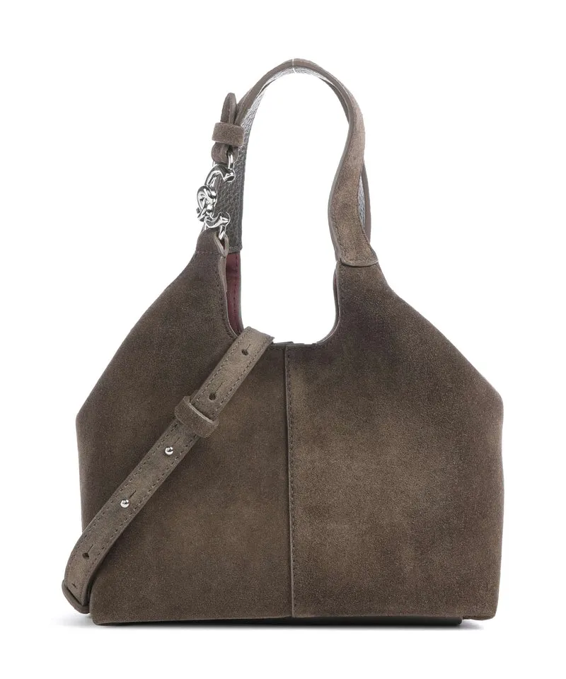 Coccinelle C-Easy Suede Borsa a mano fango