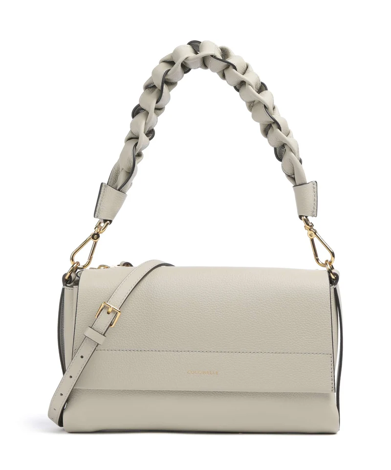 Coccinelle Boheme Grana Double Borsa a spalla eucalipto/fango