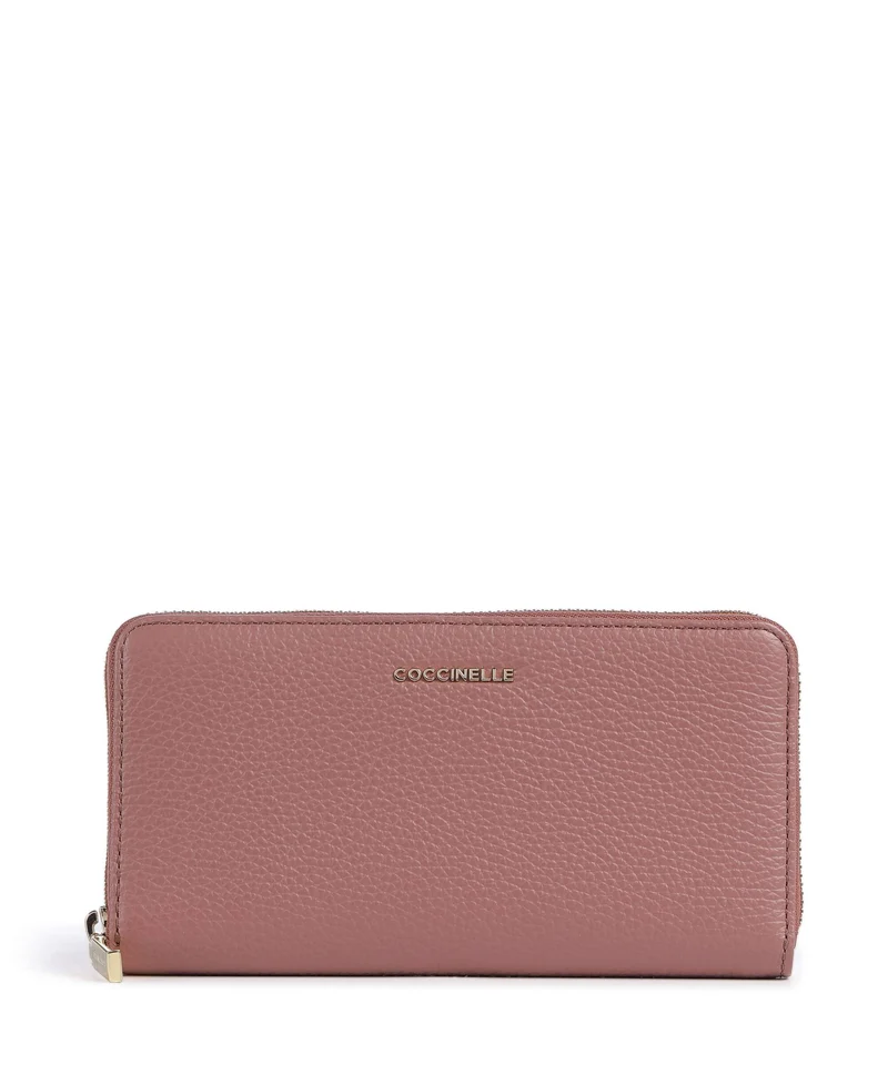 Coccinelle Metallic Soft Portafoglio winter rose