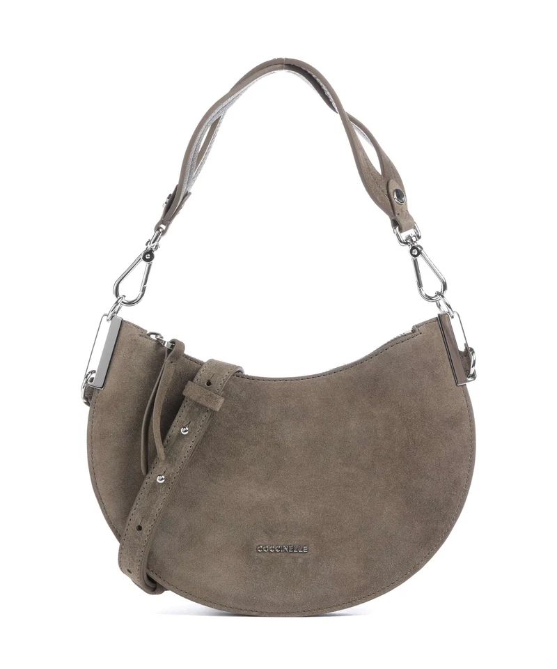 Coccinelle Sunup Suede Borsa a spalla fango
