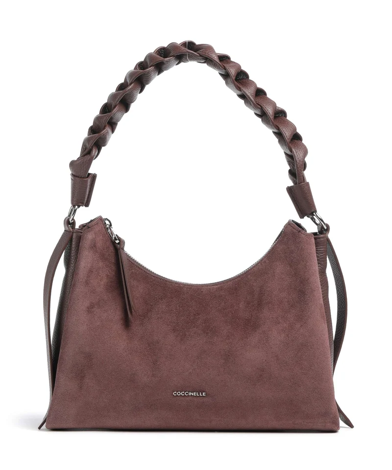 Coccinelle Boheme Suede Borsa a spalla berry