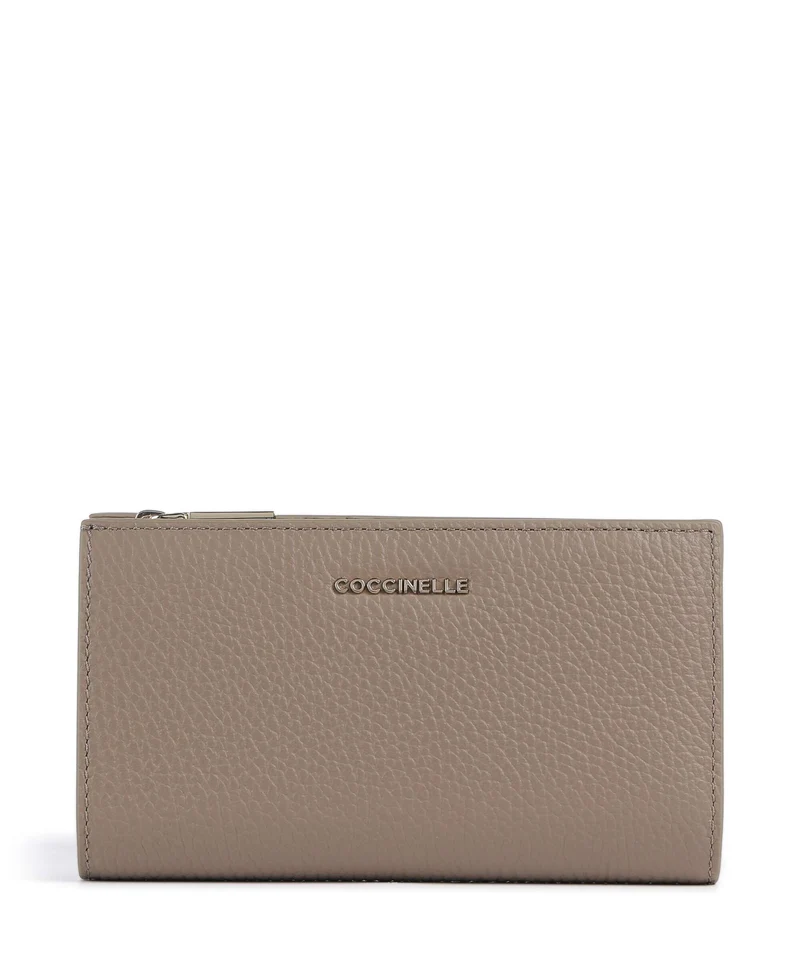 Coccinelle Metallic Soft Portafoglio warm taupe