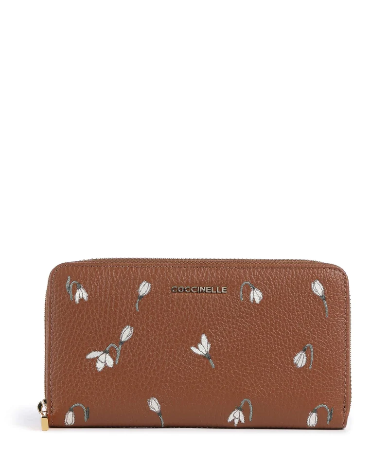 Coccinelle Metallic Portafoglio cognac