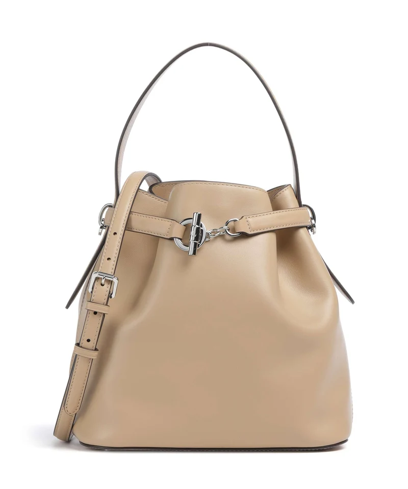 Lauren Ralph Lauren Blaike Medium Borsa a secchiello tan