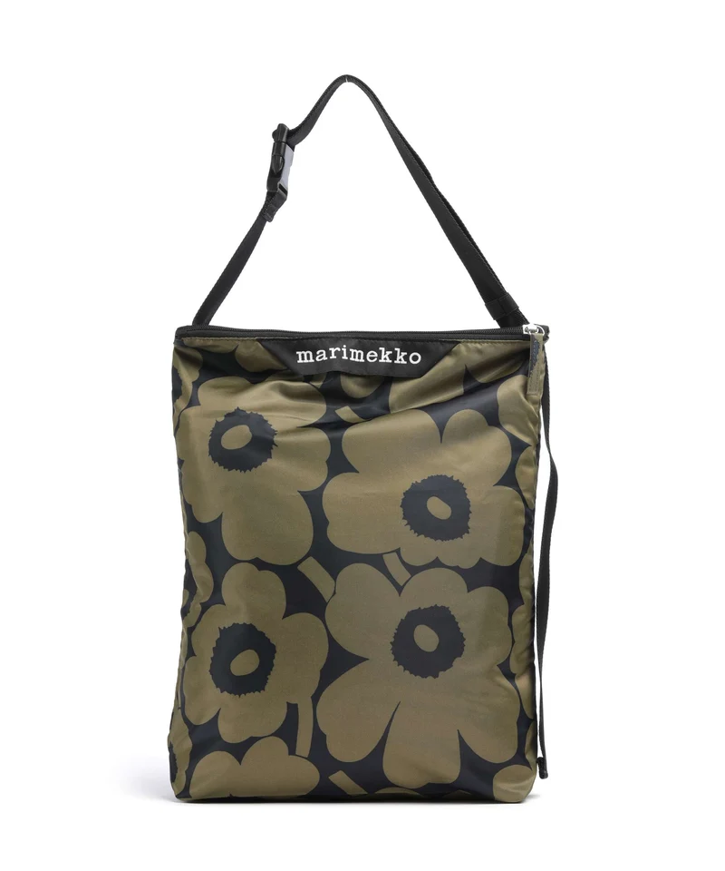 Marimekko Neat M Unikko Borsa hobo olive green/dark blue