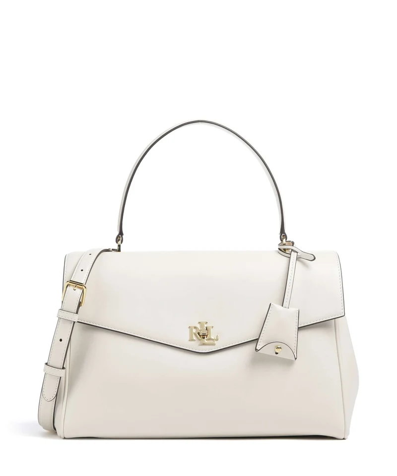 Lauren Ralph Lauren Farrah Medium Borsa a mano soft white