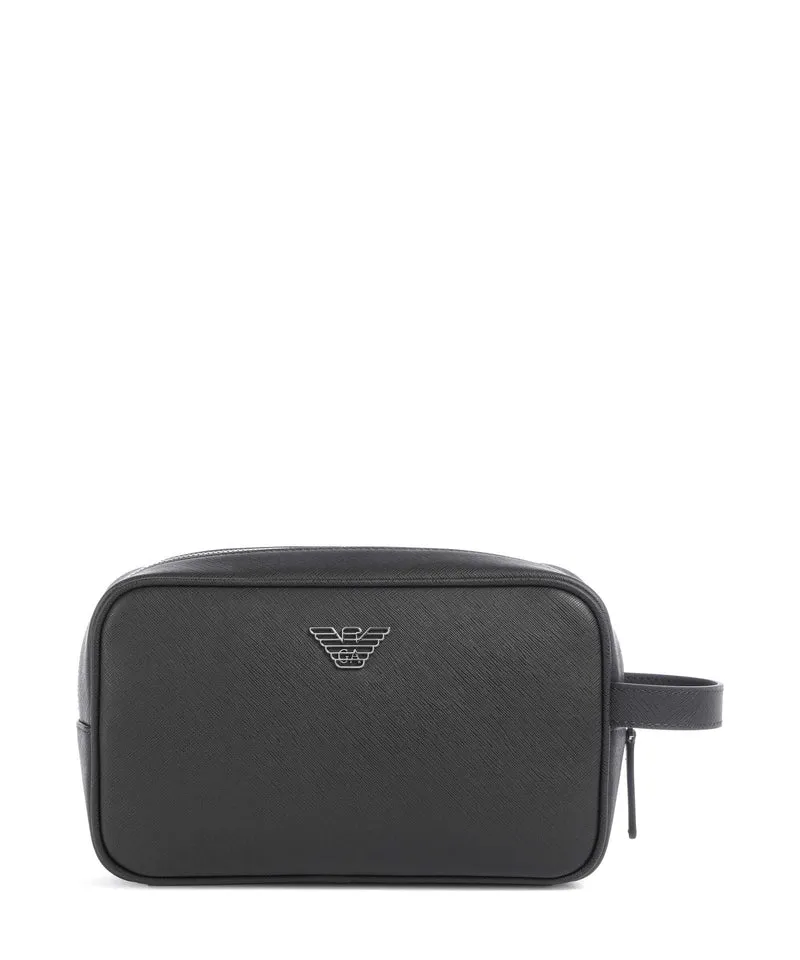 Emporio Armani Business Regenerated Borsa da toilette black beauty