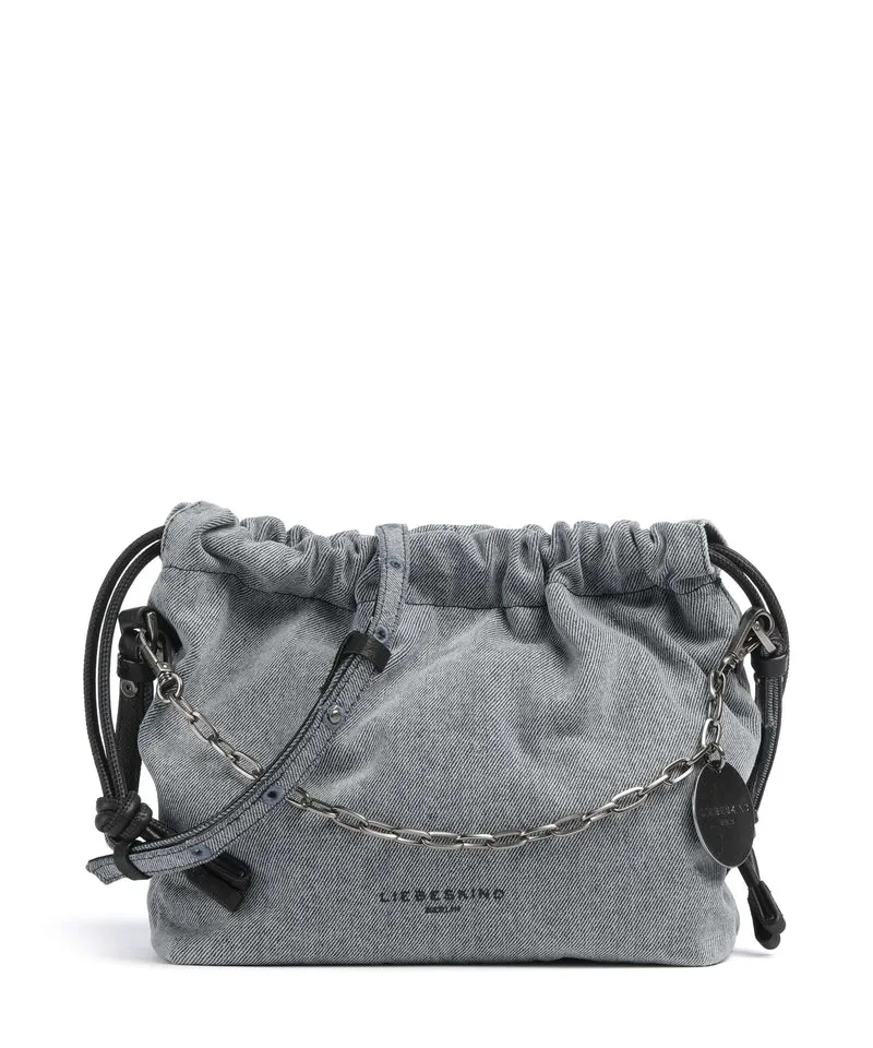 Liebeskind Lya II Denim S Borsa a secchiello blue denim