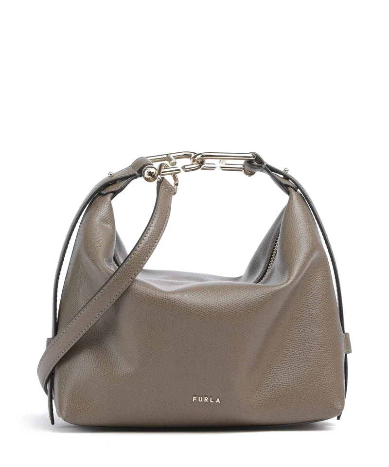 Furla Tonie Mini Borsa a spalla muddy gray