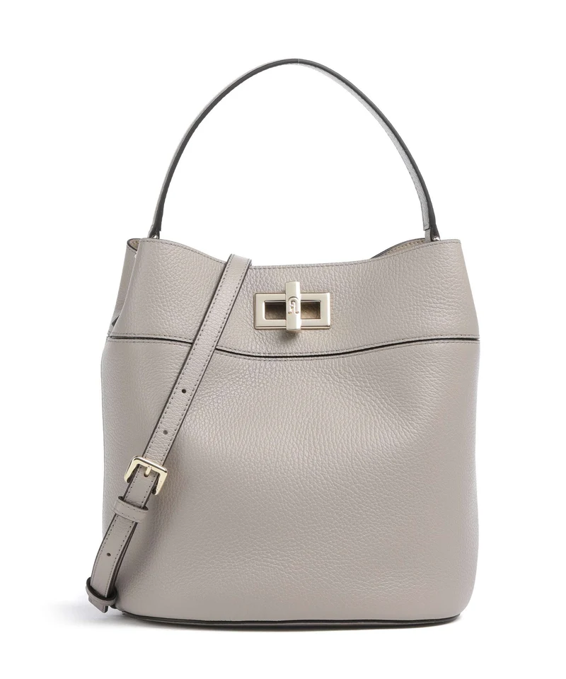 Furla Amelia M Borsa a secchiello cachemire gray