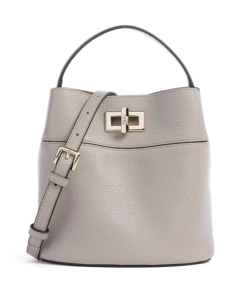 Furla Amelia Mini Borsa a secchiello cachemire gray