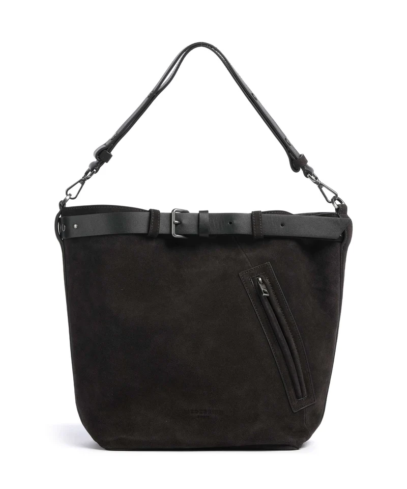 Liebeskind Zita Hydro Suede L Borsa a secchiello deep soil