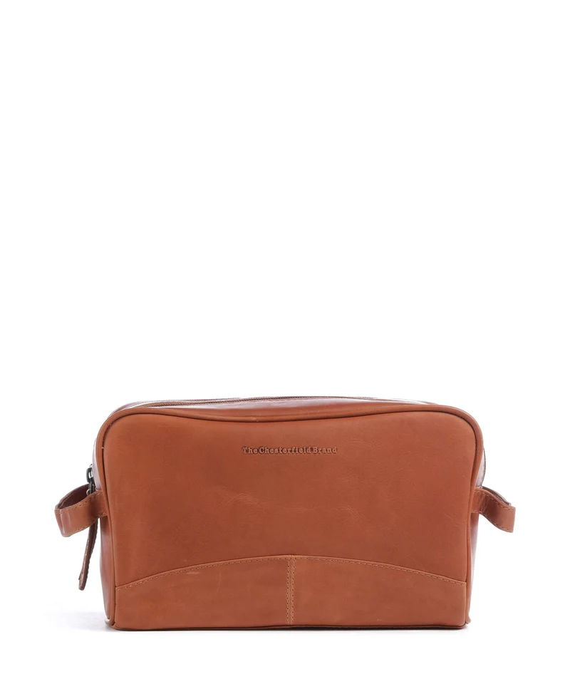 The Chesterfield Brand Wax Pull Up Cow Stacey Borsa da toilette cognac