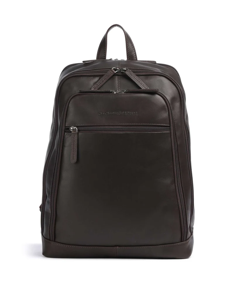 The Chesterfield Brand Wax Pull Up Cow Detroit Zaino brown