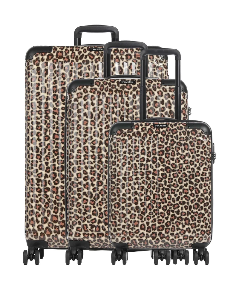 Travelite Cruise Set valigie trolley (4 ruote) leopard