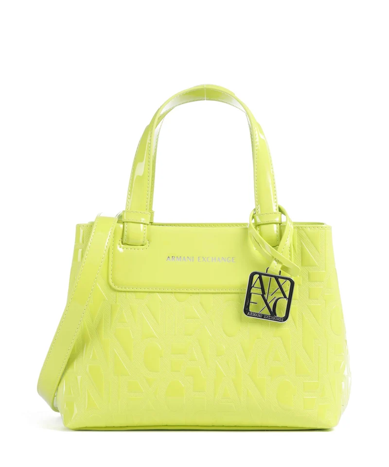 Armani Exchange Liz Patent S Borsa a mano crystal citrus