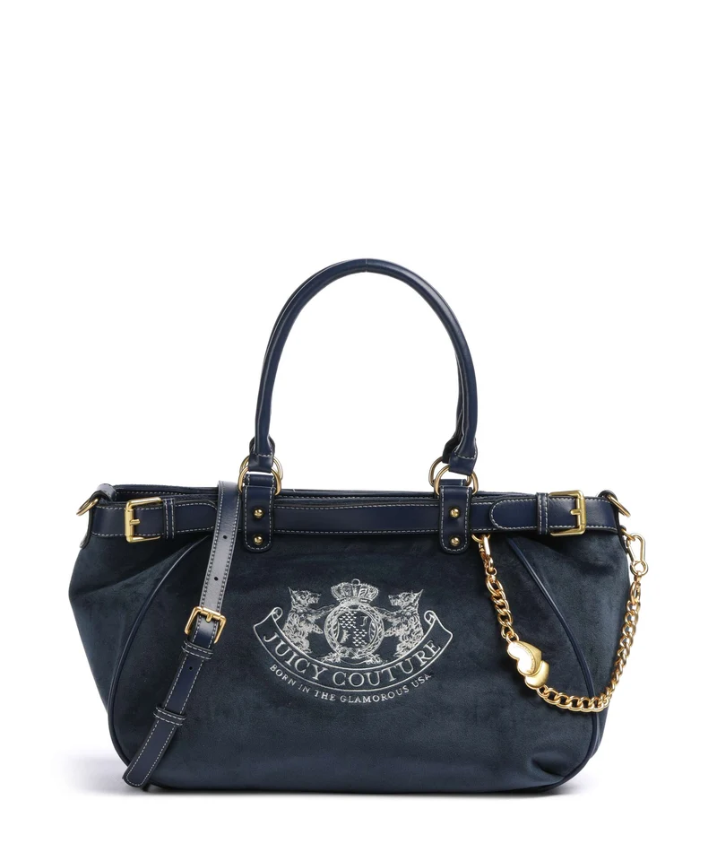 Juicy Couture Twig Narrative Velvet L Borsa shopper blue depths