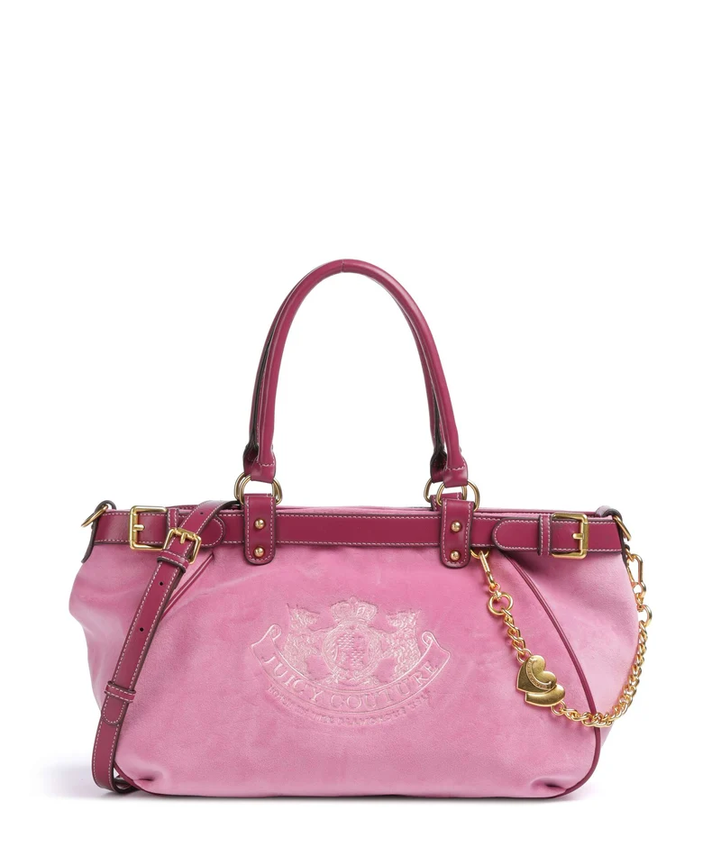 Juicy Couture Twig Narrative Velvet L Borsa shopper super pink