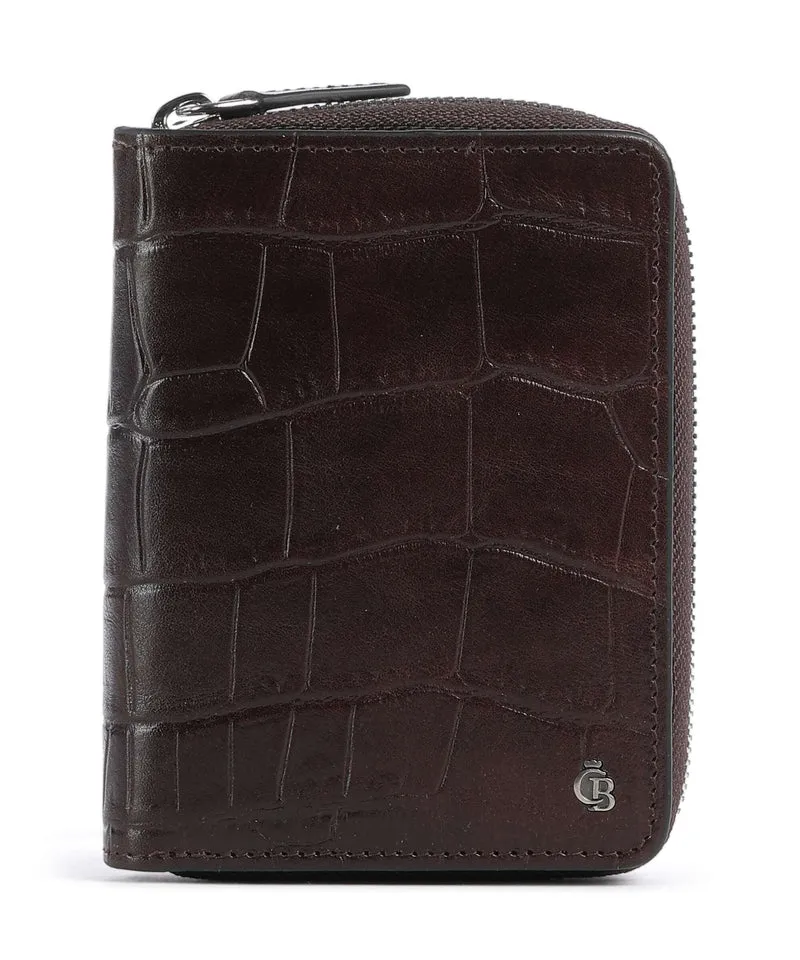 Castelijn & Beerens Croco Portafoglio mocca