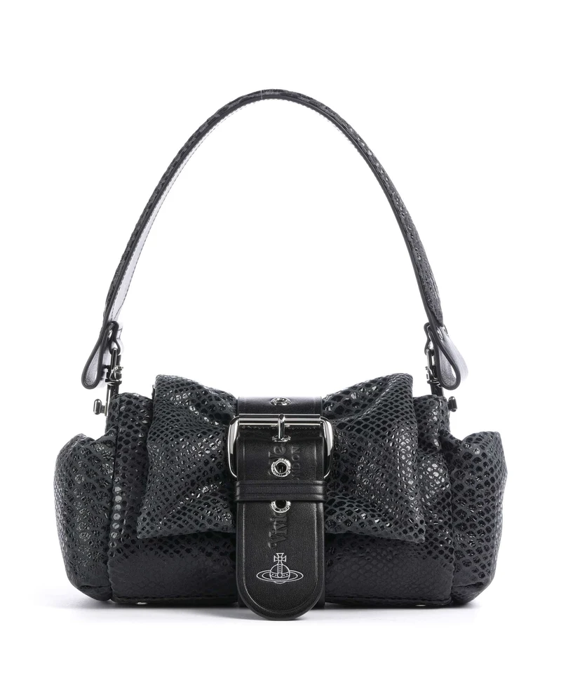 Vivienne Westwood Hazel Snake Effect Borsa a spalla dark grey