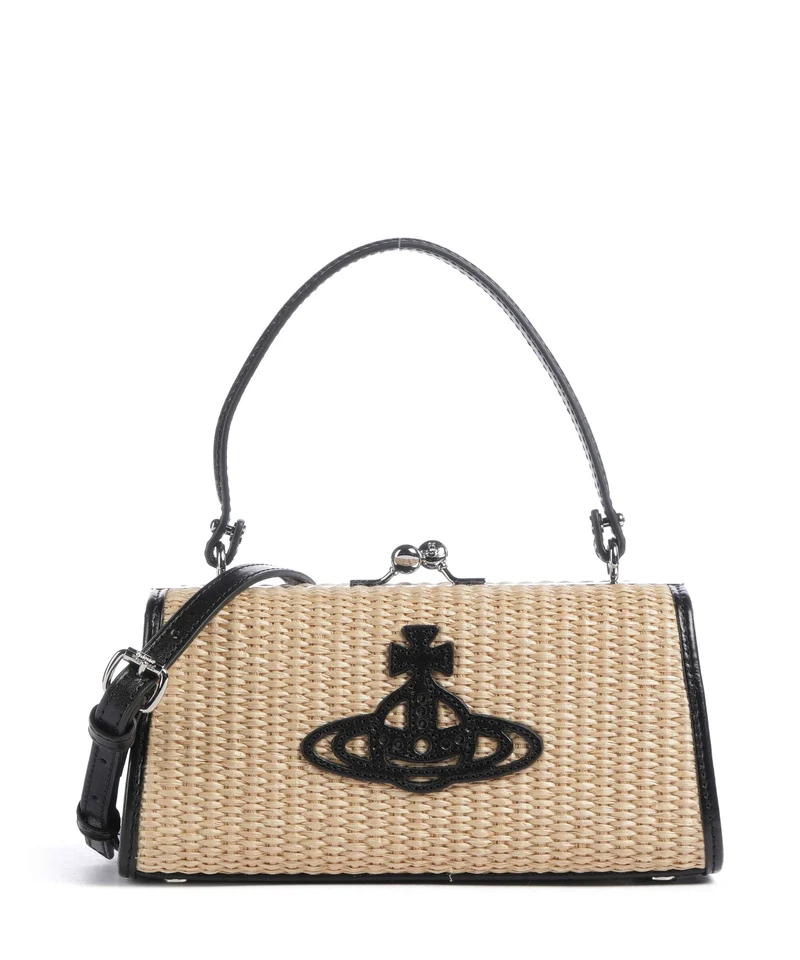 Vivienne Westwood Doll Frame XL Borsa a mano natural